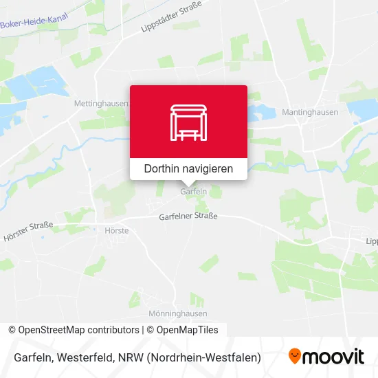 Garfeln, Westerfeld Karte