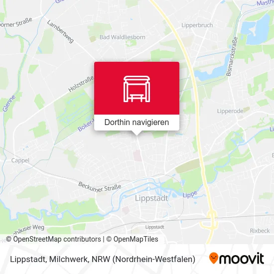 Lippstadt, Milchwerk Karte