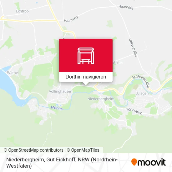 Niederbergheim, Gut Eickhoff Karte