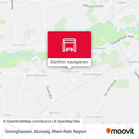 Ünninghausen, Abzweig Karte