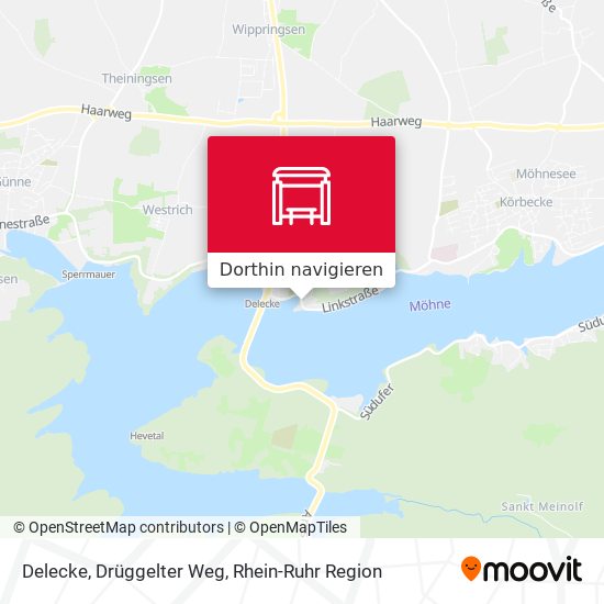 Delecke, Drüggelter Weg Karte