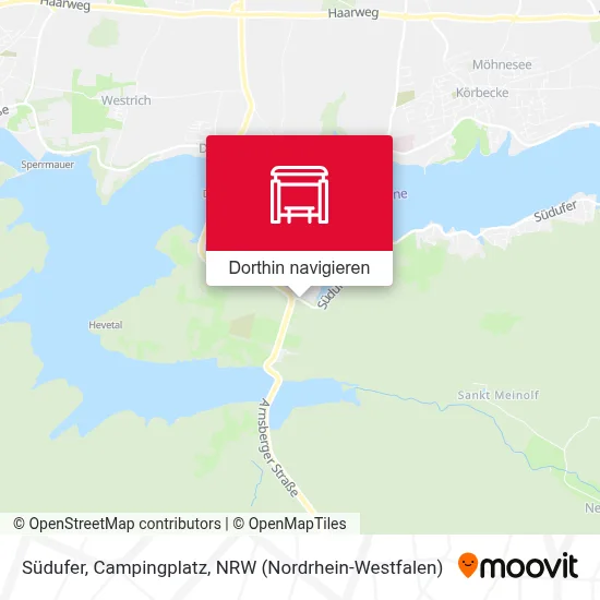 Südufer, Campingplatz Karte