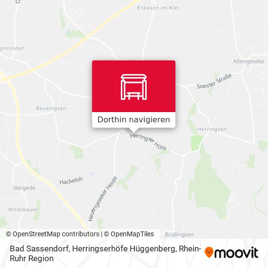 Bad Sassendorf, Herringserhöfe Hüggenberg Karte