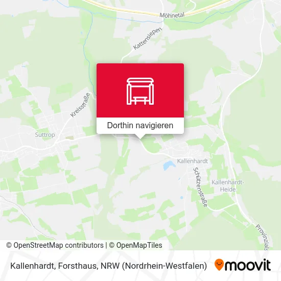 Kallenhardt, Forsthaus Karte