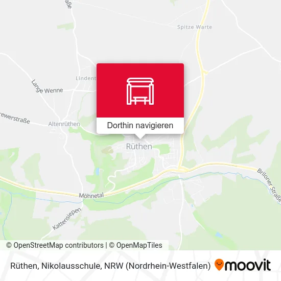 Rüthen, Nikolausschule Karte