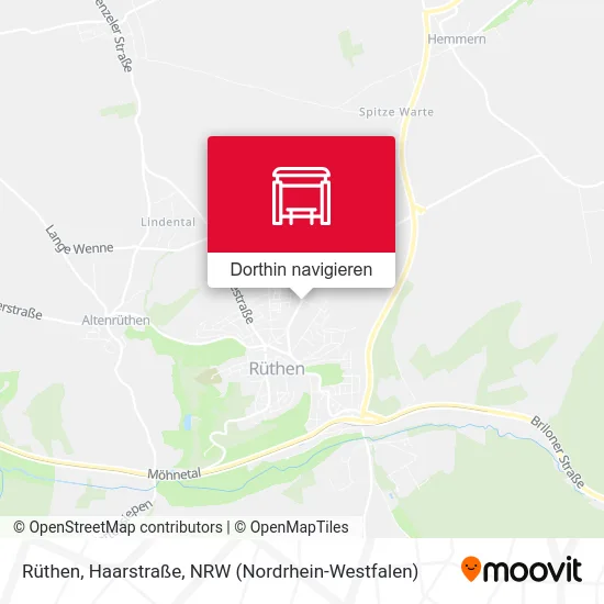 Rüthen, Haarstraße Karte