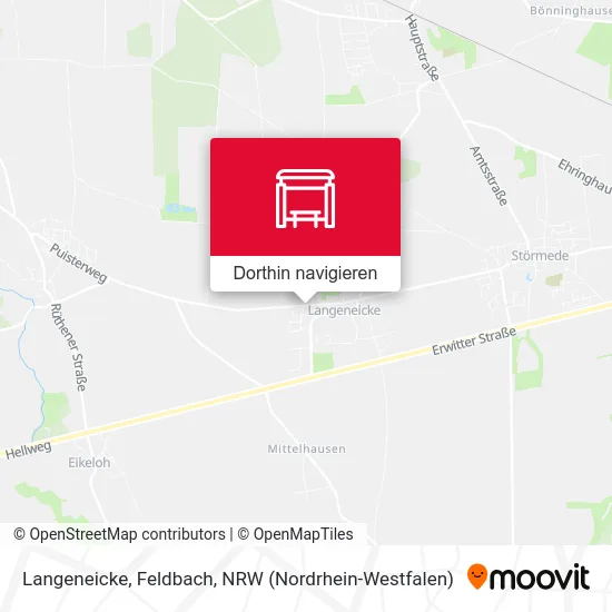 Langeneicke, Feldbach Karte