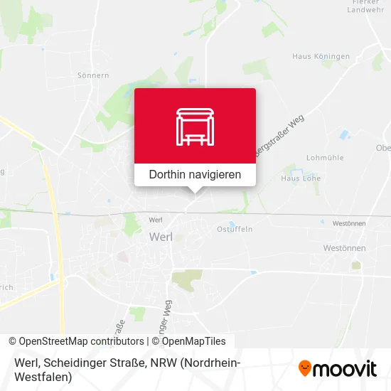 Werl, Scheidinger Straße Karte