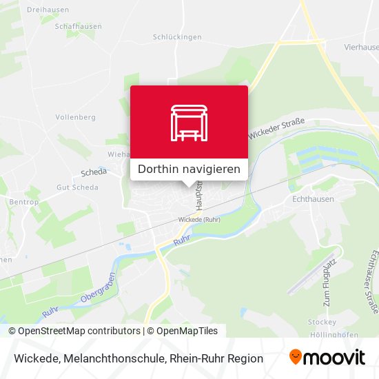 Wickede, Melanchthonschule Karte
