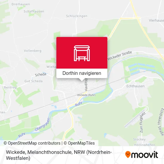 Wickede, Melanchthonschule Karte