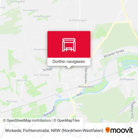 Wickede, Fichtenstraße Karte