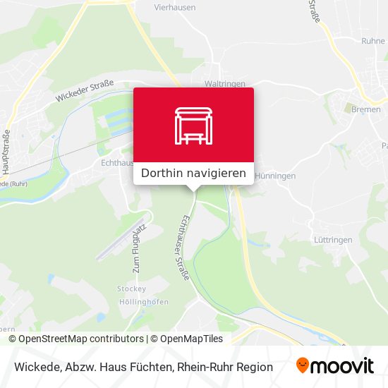 Wickede, Abzw. Haus Füchten Karte