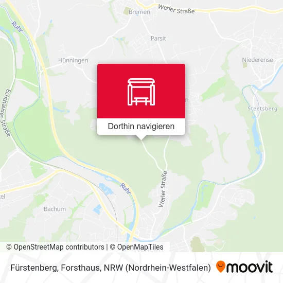 Fürstenberg, Forsthaus Karte