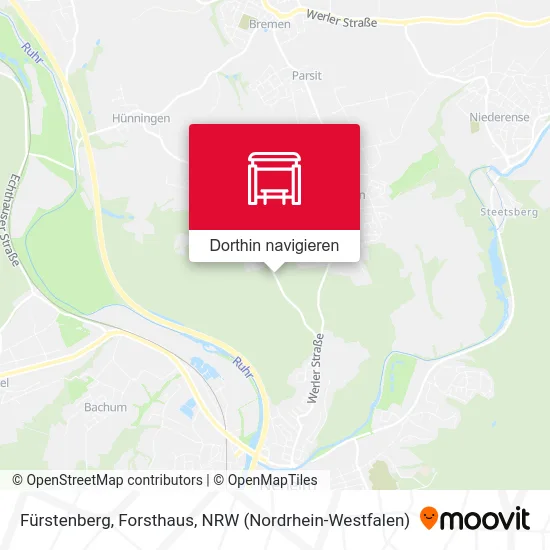 Fürstenberg, Forsthaus Karte