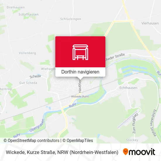Wickede, Kurze Straße Karte