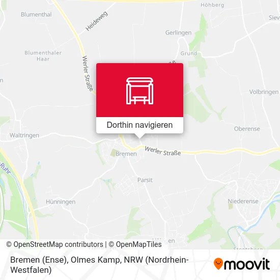 Bremen (Ense), Olmes Kamp Karte