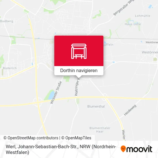 Werl, Johann-Sebastian-Bach-Str. Karte