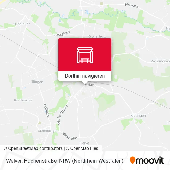 Welver, Hachenstraße Karte