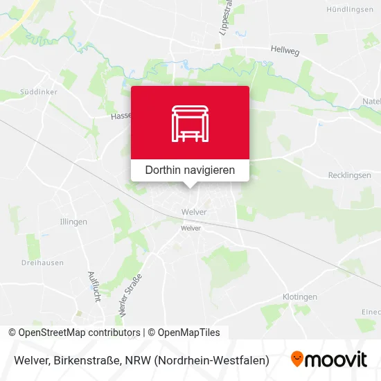 Welver, Birkenstraße Karte