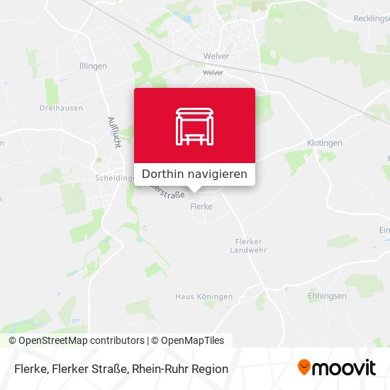 Flerke, Flerker Straße Karte
