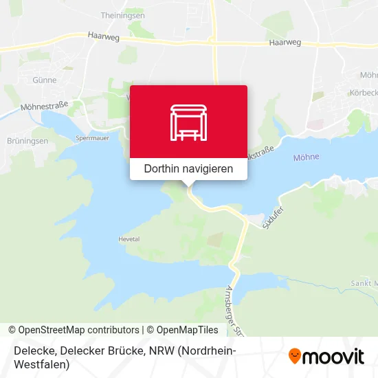 Delecke, Delecker Brücke Karte