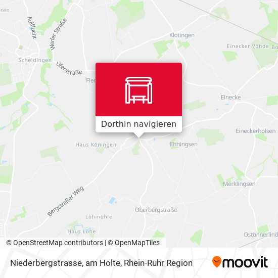 Niederbergstrasse, am Holte Karte