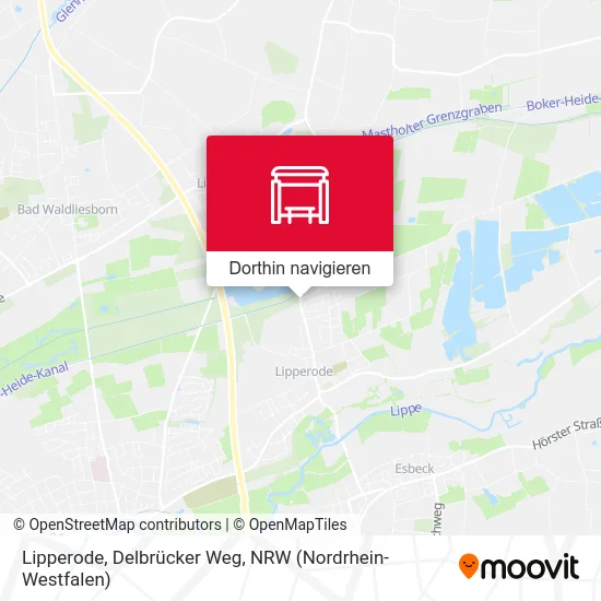 Lipperode, Delbrücker Weg Karte