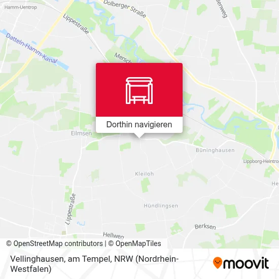 Vellinghausen, am Tempel Karte