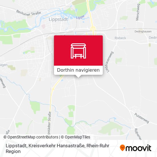 Lippstadt, Kreisverkehr Hansastraße Karte