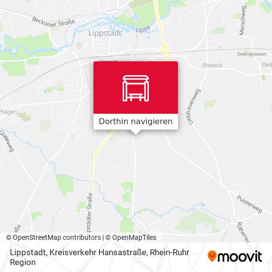Lippstadt, Kreisverkehr Hansastraße Karte