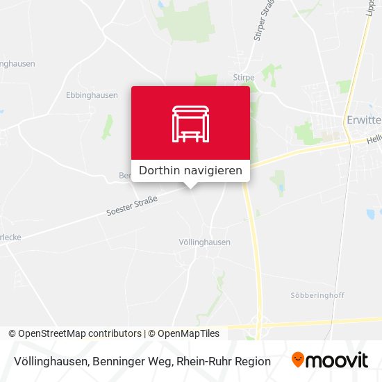 Völlinghausen, Benninger Weg Karte