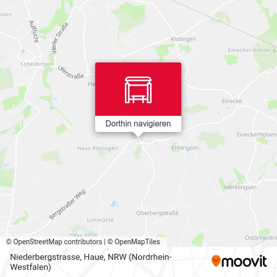 Niederbergstrasse, Haue Karte