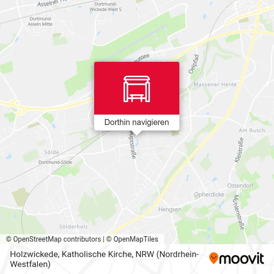 Holzwickede, Katholische Kirche Karte