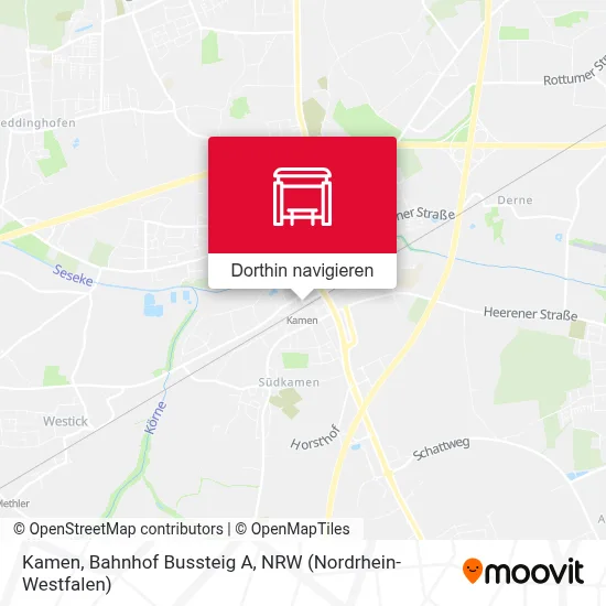 Kamen, Bahnhof Bussteig A Karte
