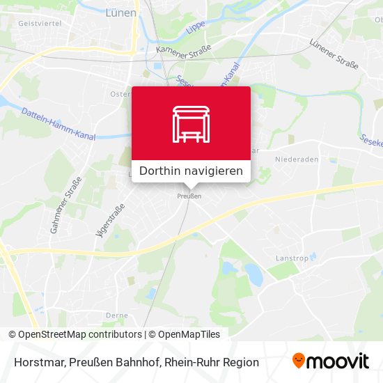 Horstmar, Preußen Bahnhof Karte