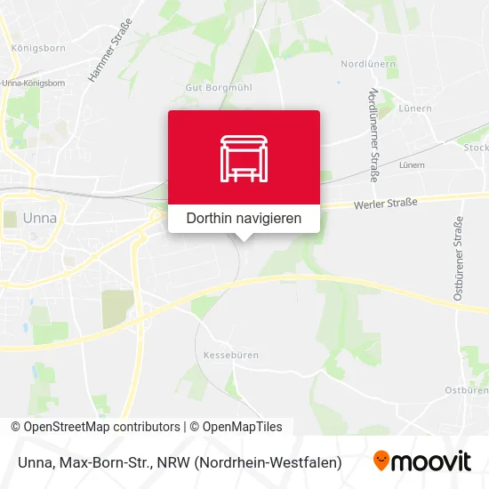Unna, Max-Born-Str. Karte