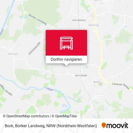 Bork, Borker Landweg Karte