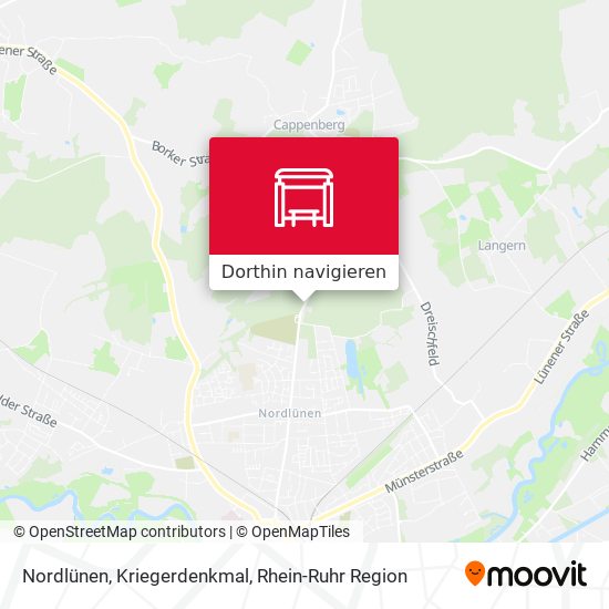 Nordlünen, Kriegerdenkmal Karte