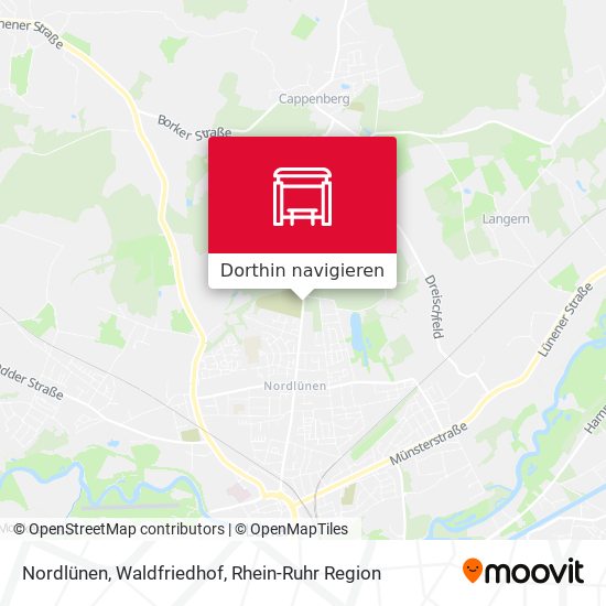 Nordlünen, Waldfriedhof Karte