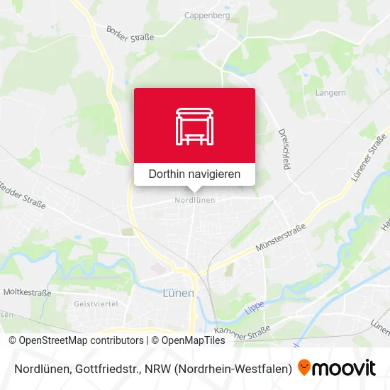 Nordlünen, Gottfriedstr. Karte