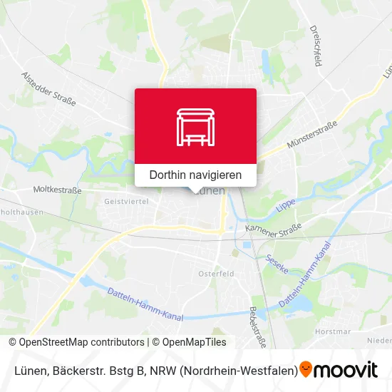 Lünen, Bäckerstr. Bstg B Karte