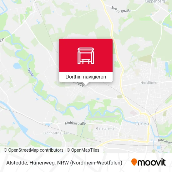 Alstedde, Hünenweg Karte