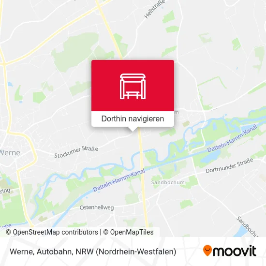 Werne, Autobahn Karte