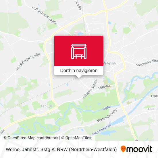 Werne, Jahnstr. Bstg A Karte