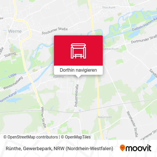 Rünthe, Gewerbepark Karte