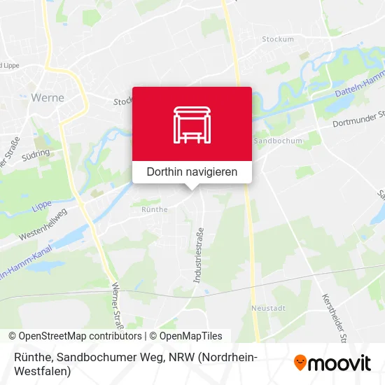 Rünthe, Sandbochumer Weg Karte