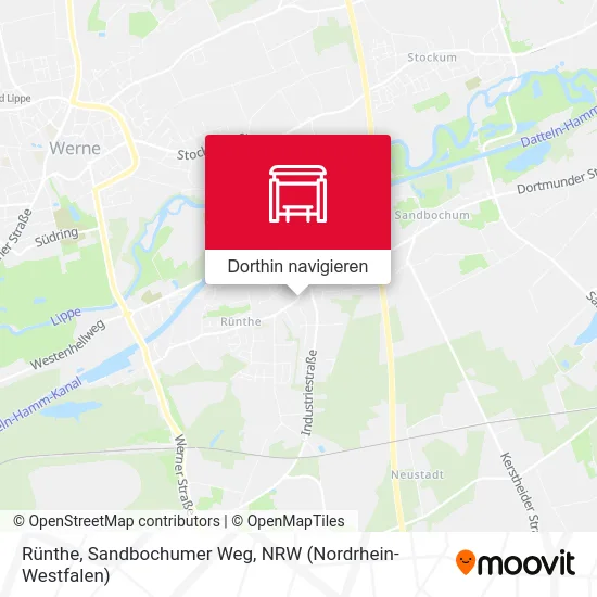 Rünthe, Sandbochumer Weg Karte