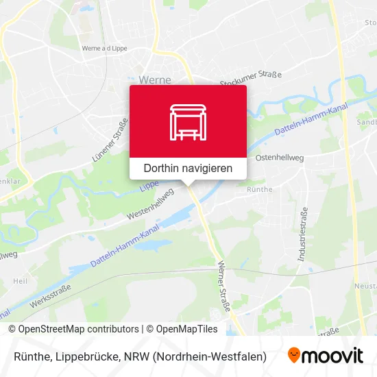 Rünthe, Lippebrücke Karte