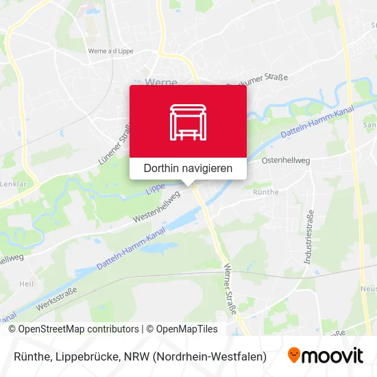 Rünthe, Lippebrücke Karte