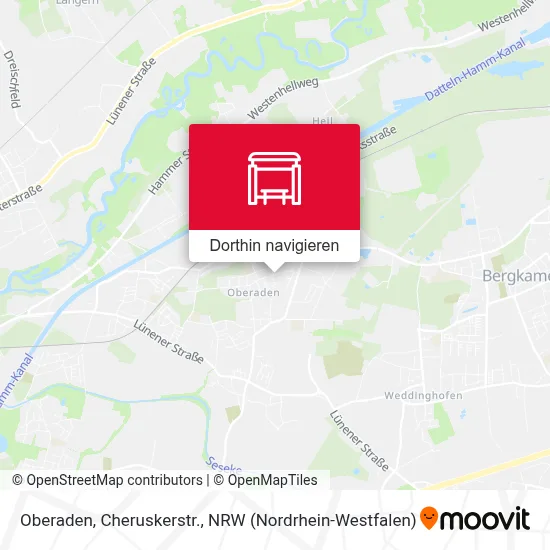 Oberaden, Cheruskerstr. Karte